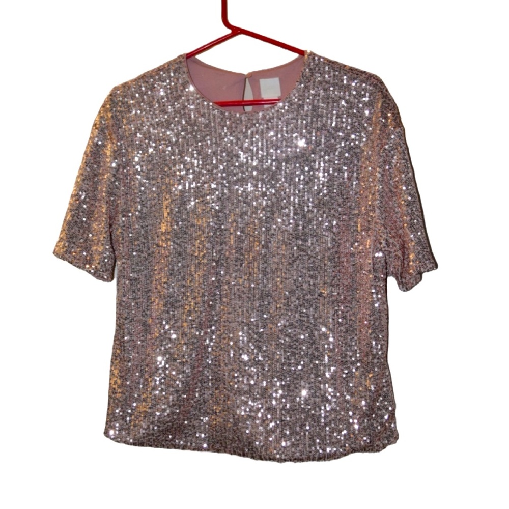 H&M Pink Sequin Top